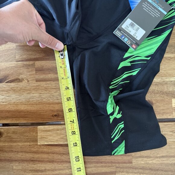 DOLFIN Men’s Jammer Shorts size 34 Training Swimming Pool Summer Black Green NWT - Picture 10 of 11